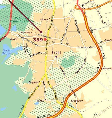 Map of Brühl